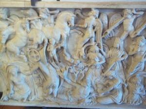 With R & J in mind, a relief showing Phaeton's chariot crashing - how symbolic! (see opening line of 3.2)